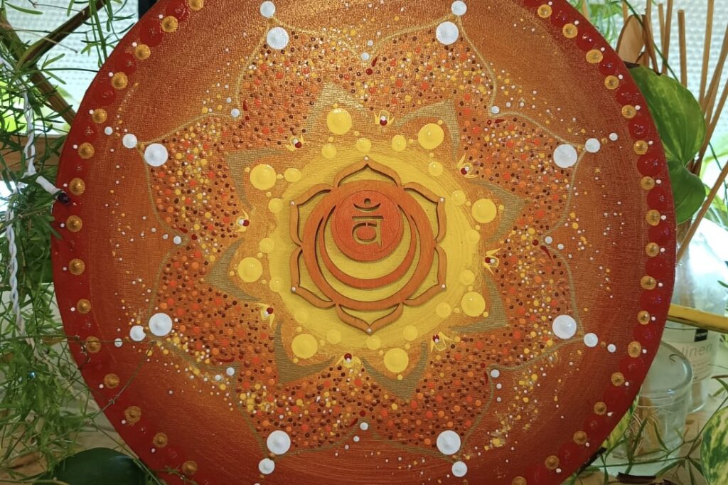 Toile vibratoire personnalisée peinte par Céline Madi - Vivrame